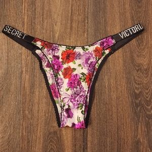 Victoria Secret floral shine strap panty